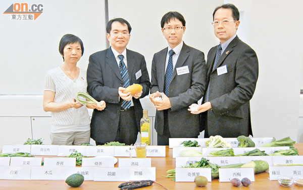 吳女士(左一)先後六次懷疑誤食與華法林相沖食物入院。蕭頌華(左二)及蘇曜華(左三)均提醒病人應小心戒口。