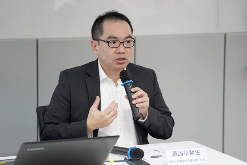 蕭頌華呼籲中風及心臟病人每年打流感針,減低染病後的併發症及死亡風險。伍嘉亮攝
